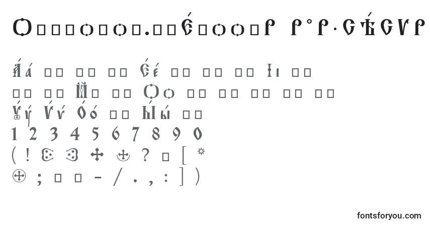 Orthodox.TtEroosР Р°Р·СЂСЏРґРѕС‡РЅС‹Р№ Font – alphabet, numbers, special characters